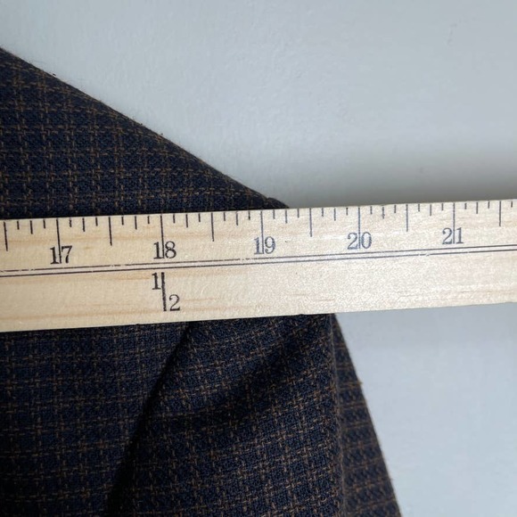 Pierre Balmain Wool Hounds Tooth Single Breasted Two Button Blazer Brown 43R - Picture 4 of 8